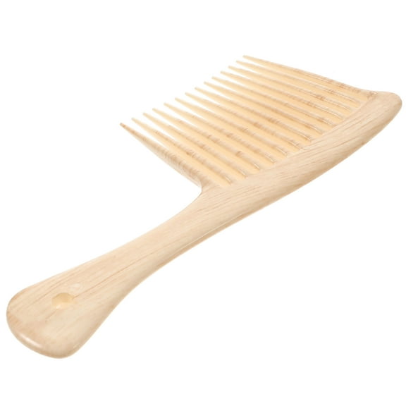 WRITWAA Barber Comb Beige Plastic Wide-Tooth Detangling for Bedroom Thick Hair