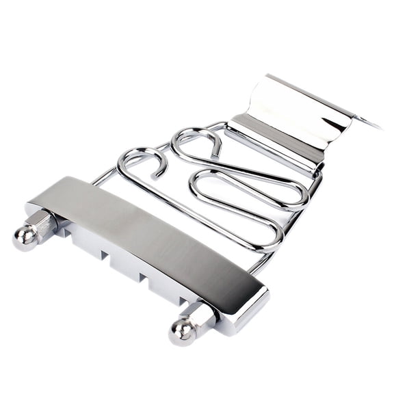 WRITWAA Bass Guitar Bridge Metal Silver Adjustable for Music Bands 1 Set
