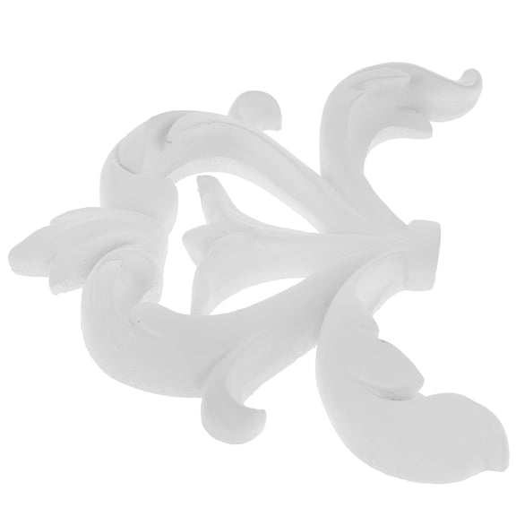 WRITWAA Resin Decorative Appliques Corner Line Decorative White PU and Resin for Dresser Homeowners 1Set