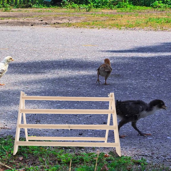 WRITWAA Chicken Roosting Bar Wood Rectangular Beige 1Pack