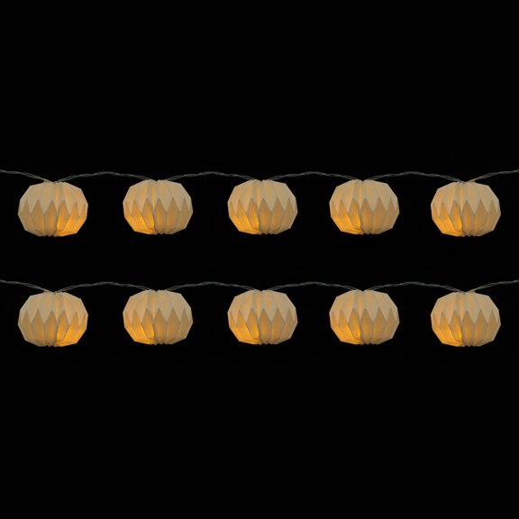 WRITWAA Pumpkin LED Light ng Beige Paper Home Party Decor Warm Atmosphere