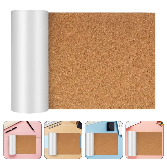 WRITWAA Beige Self-Adhesive Cork Sheet Roll, Peel and Stick Cork Board Liner for Crafts, Home, School, Furniture Backing