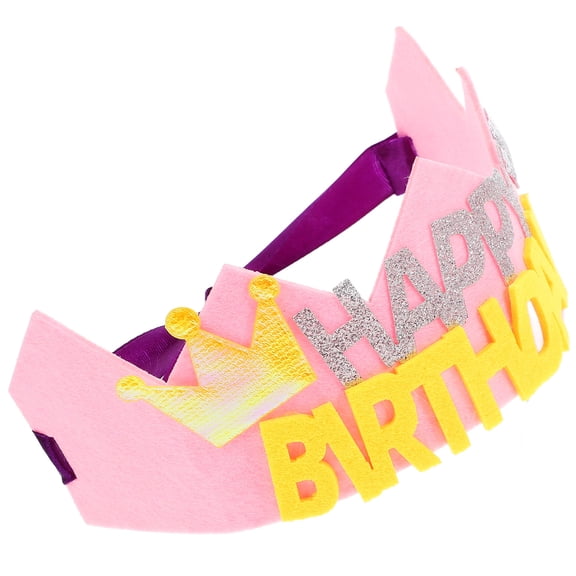 WRITWAA Birthday Fabric Hats Birthday Hats Pink 1Pack