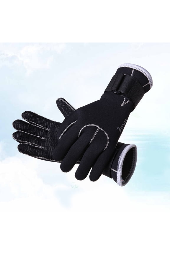 Sun Gloves Diving Gloves Rubber 1 Pair Black