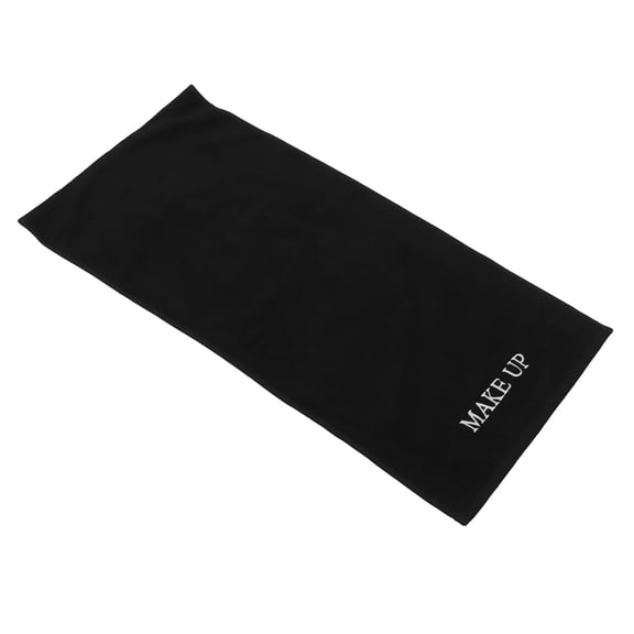 WRITWAA Black Cotton 35x75 cm Cosmetic Table Mat for Dressing Table