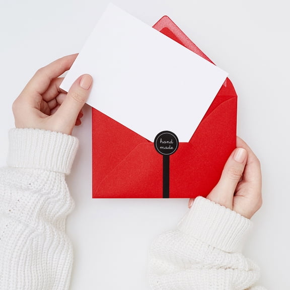 WRITWAA Black Decorative Sealing Stickers for Pastry Bags Cake Boxes and Packaging