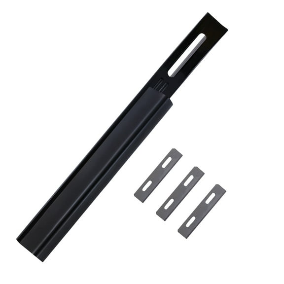 WRITWAA Black Skiving Tool with Premium Steel Blade, Ergonomic Arc Design for Trimming and Leatherworking