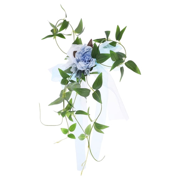 WRITWAA Blue Cloth Wedding Aisle Chair Decoration for Wedding and Event Decor, Lightweight and , 1 Piece