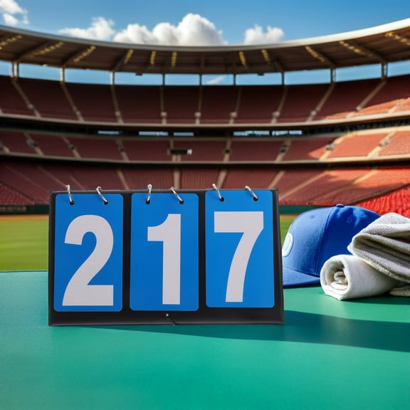 WRITWAA Blue Portable Scoreboard Flipper with Three Digit Display for Basketball Soccer Volleyball Games