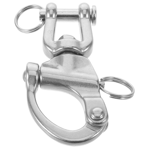 WRITWAA Stainless Steel Boat Rigging Spring Shackle with Swivel and Quick Release for Marine Use