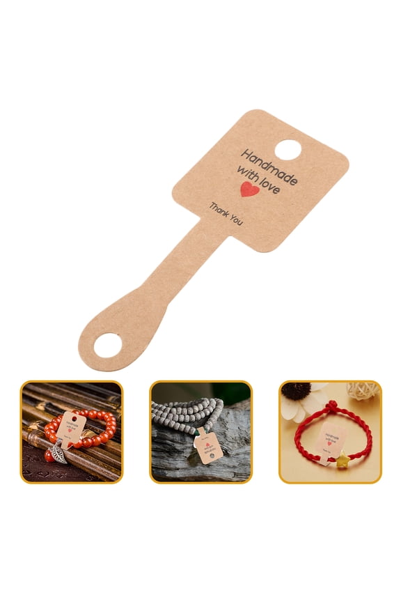 Kraft Paper Keychain Tags Multi-Color for Jewelry Display 100Pcs