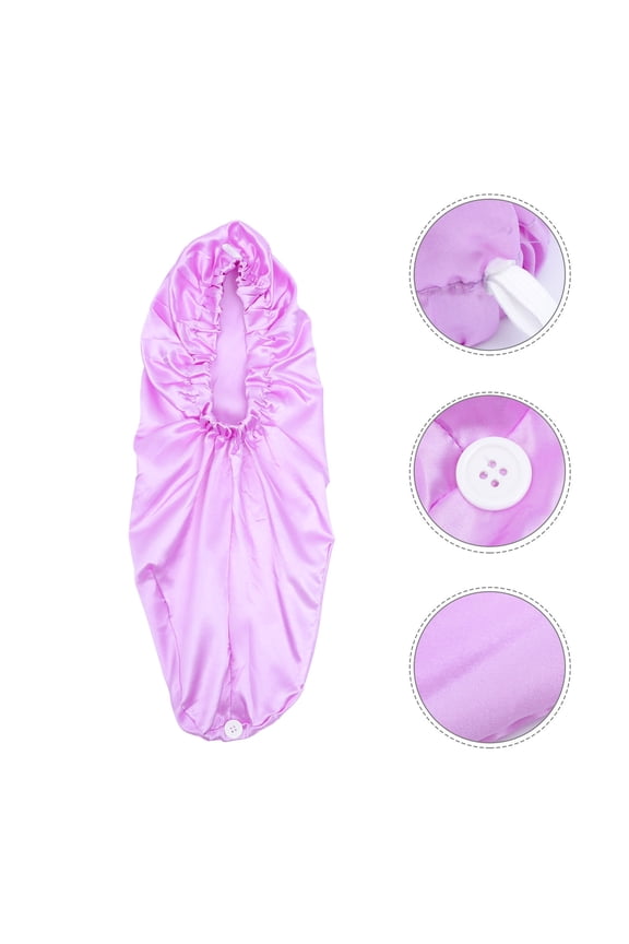 Large Purple Satin Sleep Hat - Soft, Comfortable, and Durable