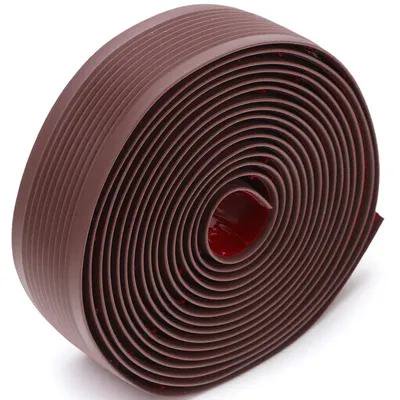 WRITWAA Brown Soft PVC Non Slip Stair Pads Peel and Stick Stair Edge Protection
