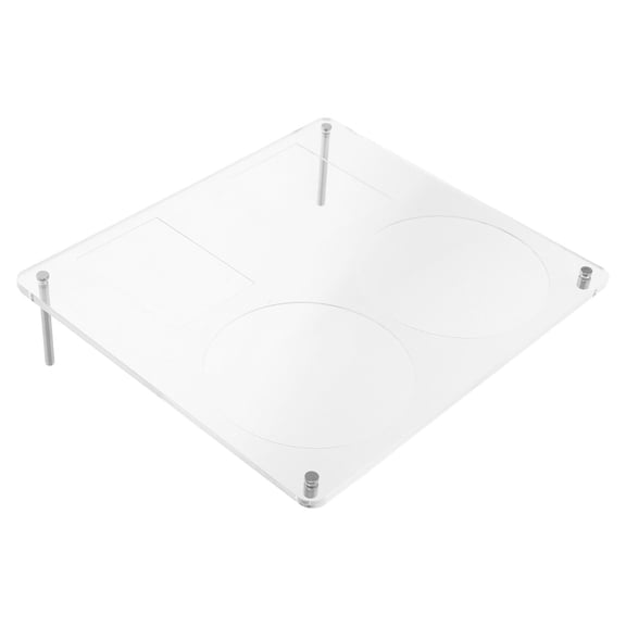 WRITWAA Clear Acrylic Cd Display Rack Stand with Groove Design for Office Storage and Organization