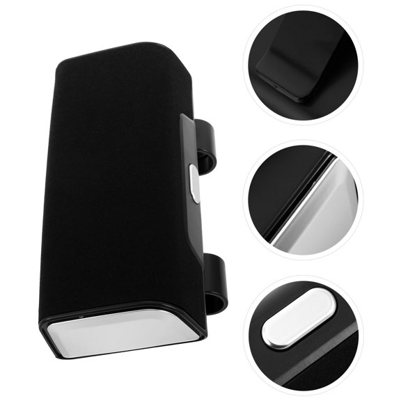 WRITWAA Car Glasses Case Visor Clip with Dust Proof Design and Quick Access Button Black