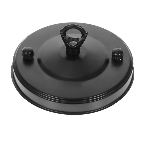 WRITWAA Ceiling Plate Bracket Pendant Black Zinc Alloy Round Indoor Lighting Installation 1Pack