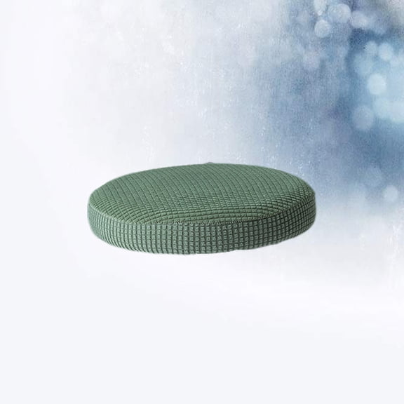 WRITWAA Dark Green Stretchy Elastic Chair Cover with Full Edge, Round Fit for Weddings, Parties, Office and Event Decorations