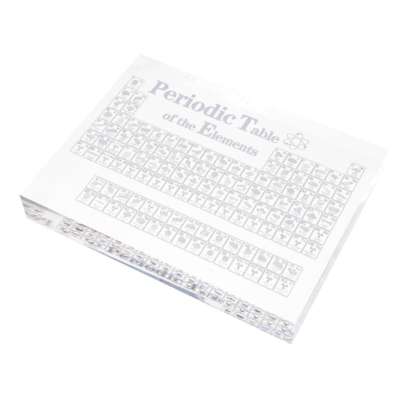 WRITWAA Clear Acrylic Table Desktop Decoration for Home Office Science Study Room Accessory