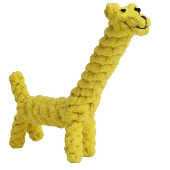 WRITWAA Small Dog Chew Toy Cotton Giraffe Dental Teaser for Interactive Piece