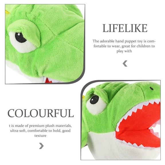 WRITWAA Lightweight Green Plush Hand Puppet for Kids Creative Storytime and Educational Play