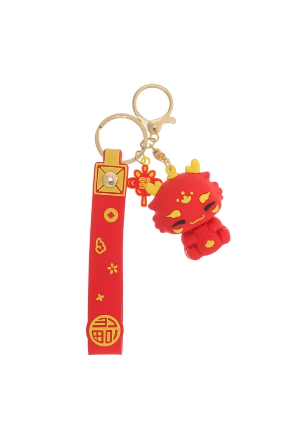 Chinese New Year Dragon Pendant Key Red Keychain for Men Women 1 Piece