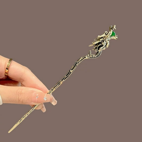 WRITWAA Golden Metal Hair Stick for Women, Chinese Style Hair Styling Tool for Daily Updos, 1 Piece