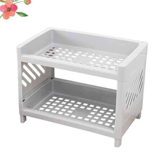 WRITWAA Chopstick Holder Double Layer Condiment Display Stand White for Home Kitchen 1 Pcs