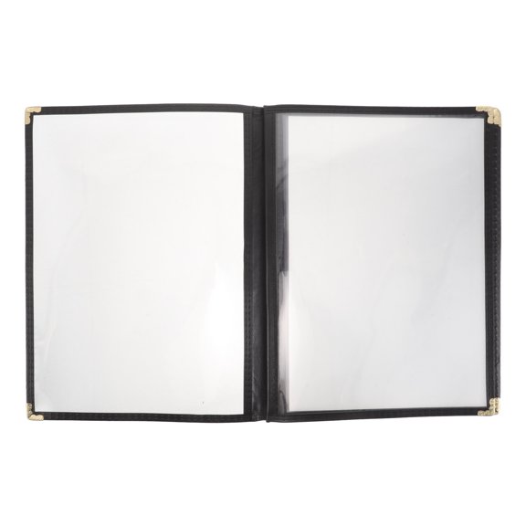 WRITWAA Clear PVC Menu Binder Cover for Restaurant Use Scratch Resistant Protective Folder