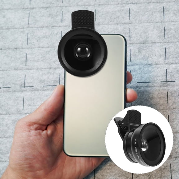 WRITWAA Clip On Phone Lens Optical Glass Wide Angle for Photography 1Set