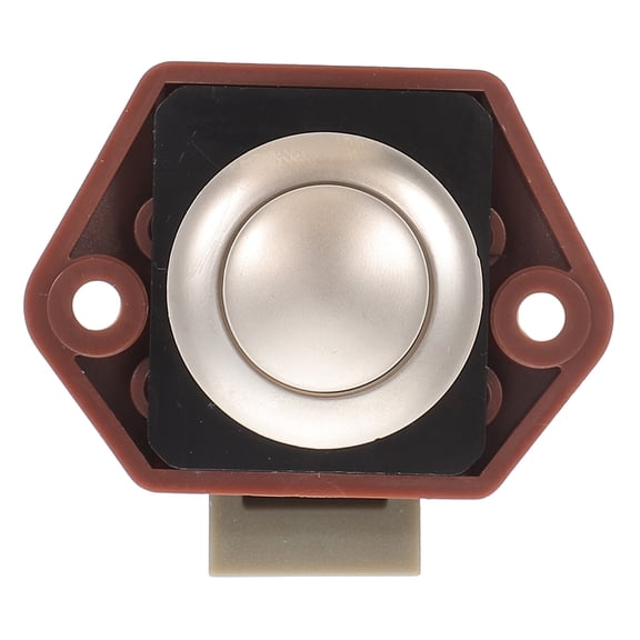 WRITWAA Closet Hardware Push Button Latch Lock Brown ABS Minimalist 1Set