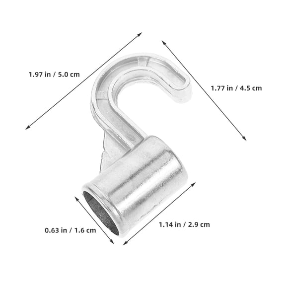 WRITWAA 4-Pack Aluminum Alloy Rod Hooks for Closet Organization, Multipurpose Clothes Hangers and Storage Solutions