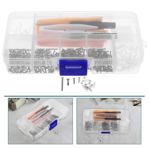 WRITWAA Glasses Accessories Screws Repair Kit Metal Material Compact Portable Kit for Eyeglass Fixing