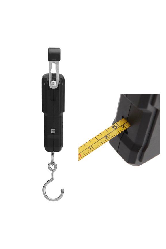 Portable Luggage Weight Scale for Travel, Black Steel Household Weighing Device, 1 Set