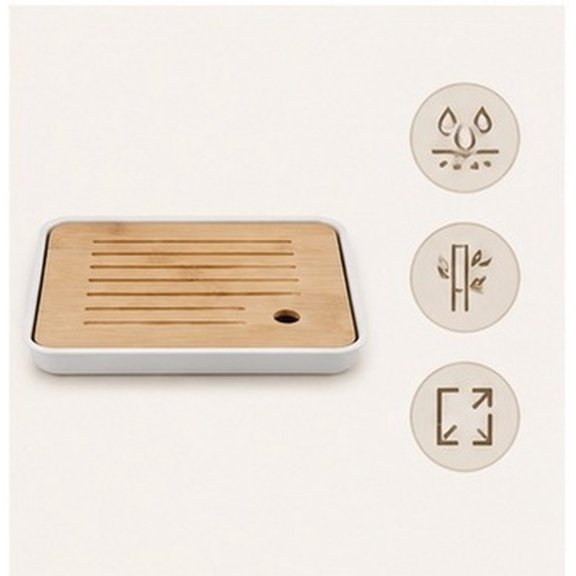 WRITWAA Contemporary Elegant Tea Tray, Slotted Drainage Serving Tray for Tea Set, Coffee Table, Home Entertaining