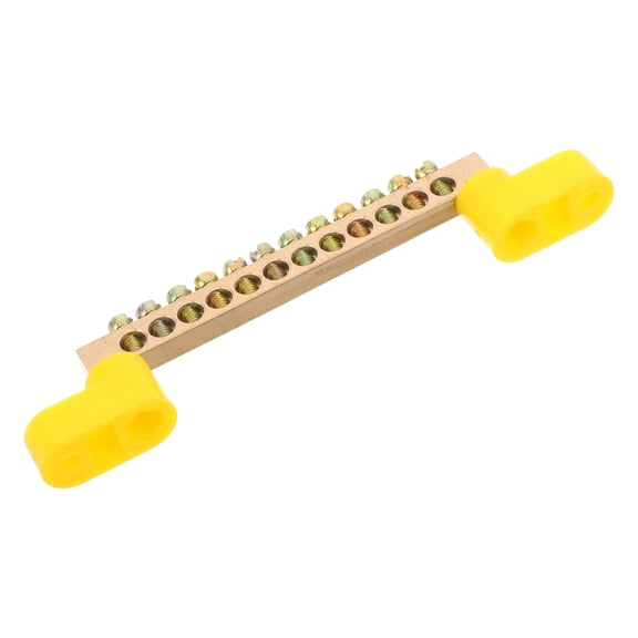 WRITWAA Copper Ground Bus Bar with Screw Terminals and Insulated Base for Wiring Applications