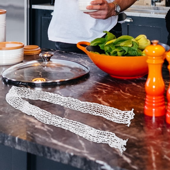 WRITWAA Cotton Sausage Casing Roll White Meat Netting for Even Roasting and Smoking