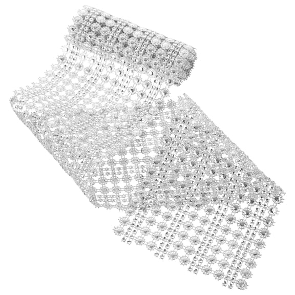 WRITWAA Wear Resistant Rhinestone Fabric Roll Decorative Trim Ideal for Wedding Crafts and Sewing