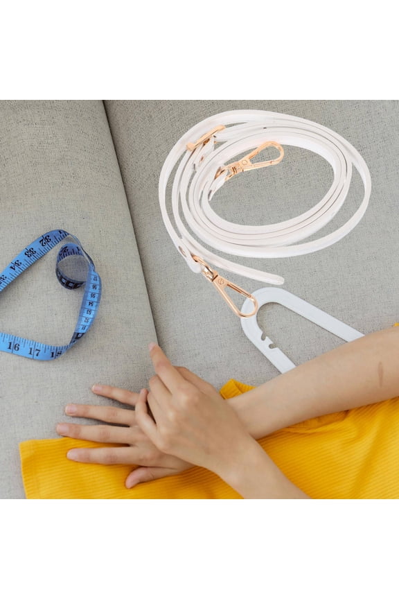 Adjustable White PU Handbag Strap for Crossbody and Bags, and Comfortable