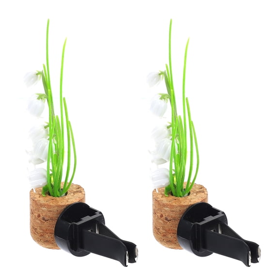 WRITWAA Cute Car Vent Clips Multi Realistic Potted Plant Aromatherapy Decor 2Pcs