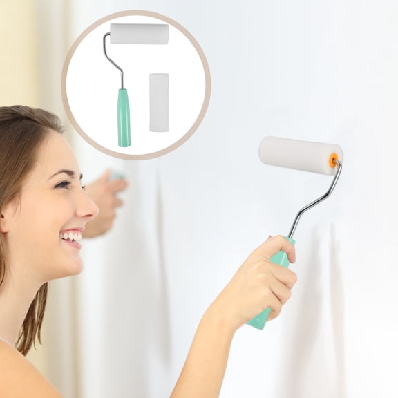 WRITWAA 1Set Small Foam Paint Roller Brush for Walls Ceilings and Furniture