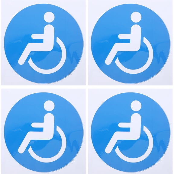WRITWAA Disabled Wheelchair Accessibility Sticker PVC Indoor Use Sign for Handicap Parking and Access