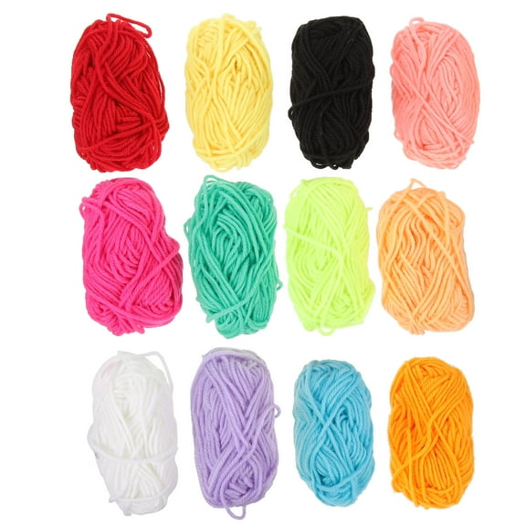 WRITWAA Finger Knitting Yarn Set Acrylic Assorted Colors for Family Crafts Warm and Soft Autumn Winter Use