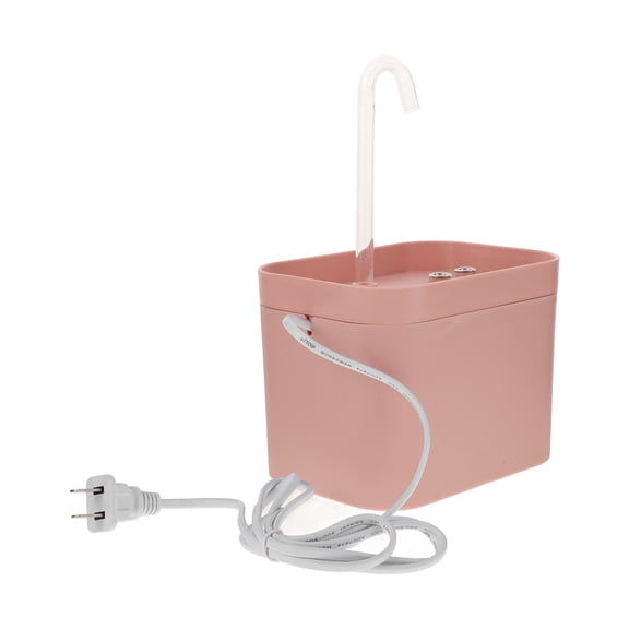 WRITWAA Elegant Flower-Shaped Pink Cat Water Fountain for Home Decor
