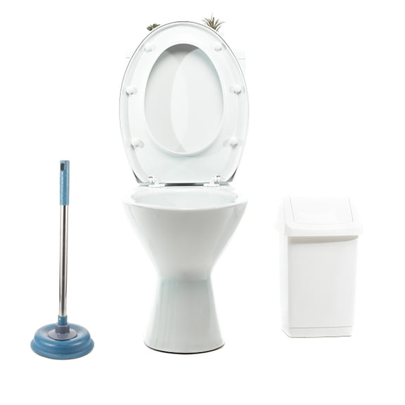 WRITWAA Dark Blue Toilet Drain Unclogger Tool with Sturdy Long Handle and Heavy Duty Force Cup for Household Use