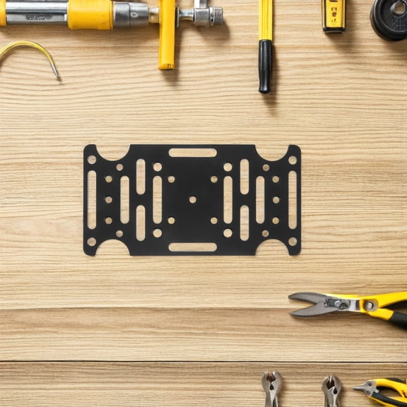 WRITWAA Heavy Duty Black Mailbox Base Mounting Plate with Pre-Drilled Holes for Easy Setup