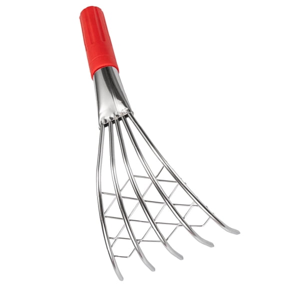 WRITWAA Metal Clam Rake Ergonomic Design for Easy and Efficient Beach Shell Collecting Tool
