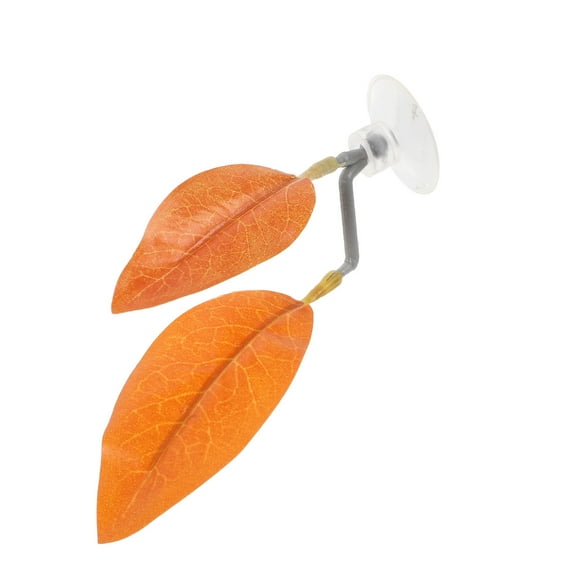 WRITWAA Betta Leaf Hammock in Bright Orange Plastic - 1 Set for Betta Fish Habitat