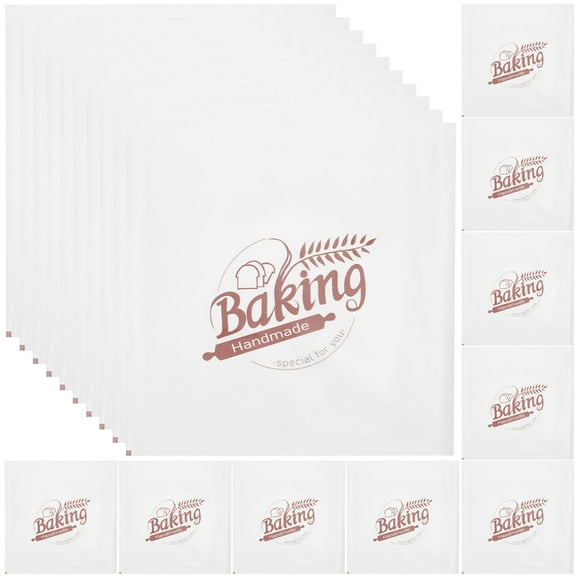 WRITWAA Durable White Paper Bread and Fried Food Bags for Home Use 100 Count with Window Design