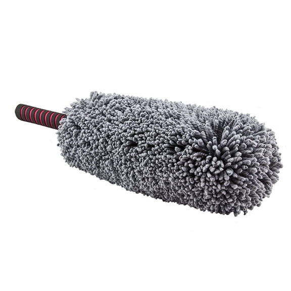 WRITWAA Telescopic Retractable Microfiber Car Wax Brush for Car Cleaning Grey Lint Free Multipurpose Duster