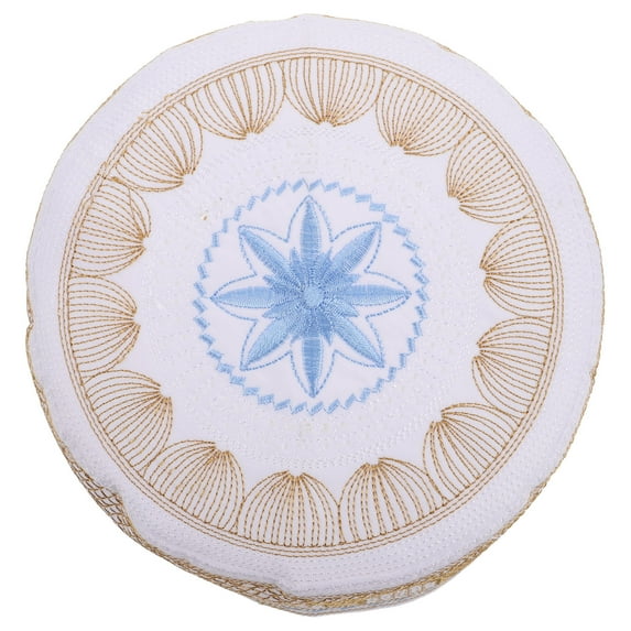 WRITWAA Adjustable Embroidered Bandana Caps for Men, Lightweight Multicolor Polyester Cotton, Ideal for Prayer and Worship, Size 1